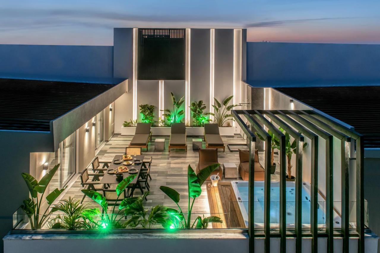Maison Aqua Suite With Private Mini Pool Jacuzzi Herszonisszosz Kültér fotó